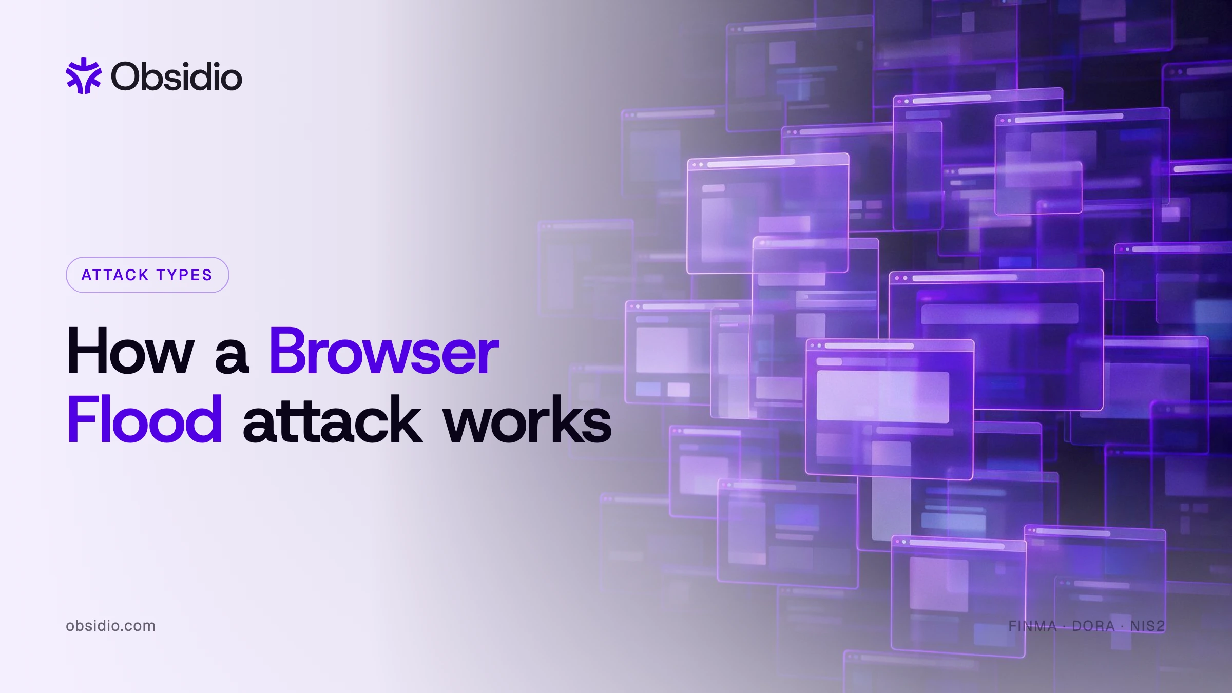 A crowd of overlapping translucent browser windows, illustrating how a Browser Flood uses real browser sessions