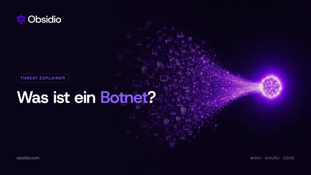 Illustration eines Botnets: Tausende gekaperte Geraete laufen auf ein einzelnes leuchtendes Ziel zu